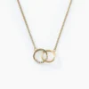 Collier Acier Doré Oxydes De Zirconium