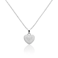 Collier Adoucha Argent Blanc Oxyde De Zirconium
