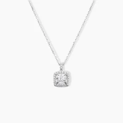 Collier Adrienne Or Blanc Oxyde De Zirconium