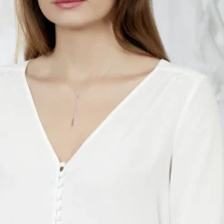 Collier Ainhoaa Or Blanc Diamant