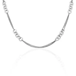Collier Akira Argent Blanc