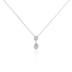 Collier Aletha Argent Blanc Oxyde De Zirconium
