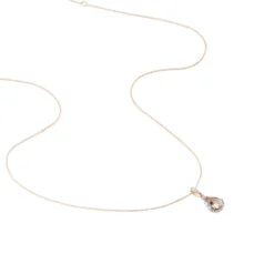Collier Alice Or Rose Morganite Et Oxyde De Zirconium