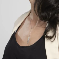 Collier Aliza Argent Blanc