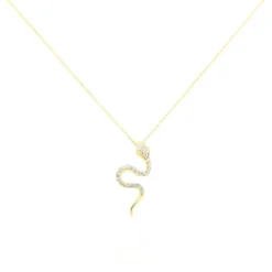 Collier Alvina Or Jaune Oxyde De Zirconium