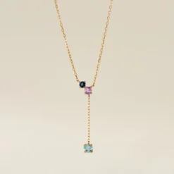 Collier Amaranta Or Jaune Topaze Améthyste