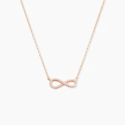 Collier Amita Argent Rose Oxyde De Zirconium