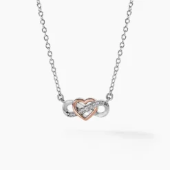 Collier Amuri Argent Bicolore Oxyde De Zirconium