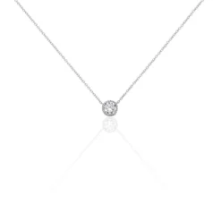 Collier Anaita Argent Blanc Oxyde De Zirconium