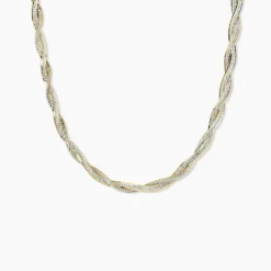 Collier Anaiz Argent Bicolore