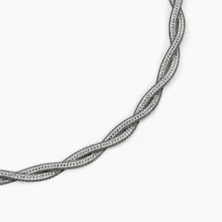 Collier Anaiz Argent Bicolore