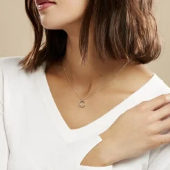 Collier Anas Argent Blanc Oxyde De Zirconium