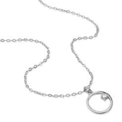 Collier Anas Argent Blanc Oxyde De Zirconium