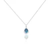 Collier Anatolie Or Blanc Topaze Et Oxyde De Zirconium