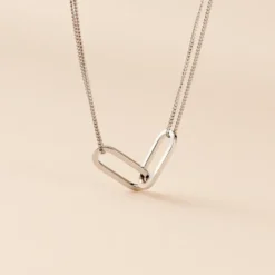 Collier Andrea Argent Blanc