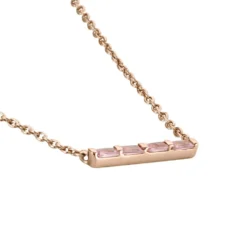 Collier Andrew Argent Rose Oxyde De Zirconium Rose