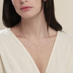 Collier Angel Argent Blanc Oxyde De Zirconium