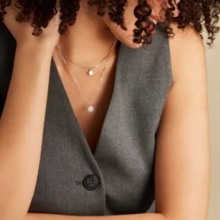 Collier Angeles Argent Blanc Oxyde De Zirconium