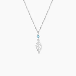 Collier Angelika Argent Blanc Pierre De Synthese