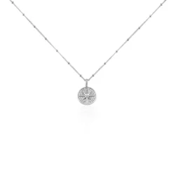 Collier Apollinaris Argent Blanc Oxyde De Zirconium