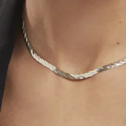 Collier Argent Bicolore Akio