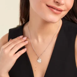 Collier Argent Bicolore Nura