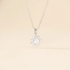 Collier Argent Blanc Cheri Perle De Culture Oxydes De Zirconium