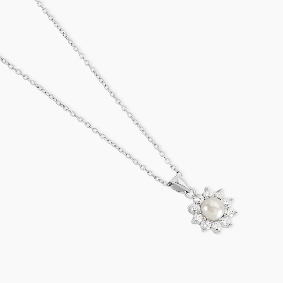 Collier Argent Blanc Cheri Perle De Culture Oxydes De Zirconium