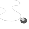 Collier Argent Blanc Céramique Et Oxyde De Zirconium