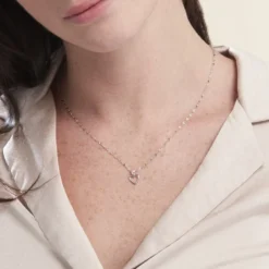 Collier Argent Blanc Hariane