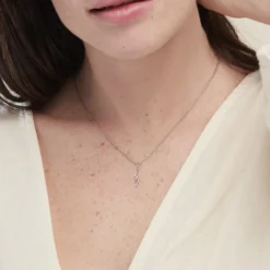 Collier Argent Blanc Lempa