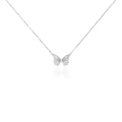 Collier Argent Blanc Liseron