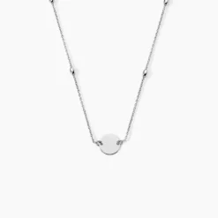 Collier Argent Blanc Monca