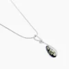 Collier Argent Blanc Odilon Ambre