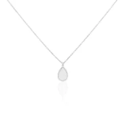 Collier Argent Blanc Paros