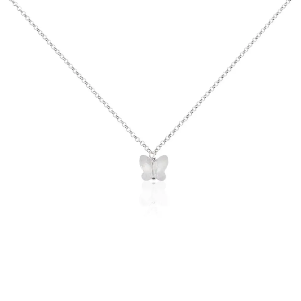 Collier Argent Blanc Patriki Cristal De Swarovski