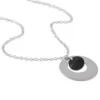 Collier Argent Blanc Pierre De Synthese