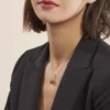 Collier Argent Blanc Simona Ambre