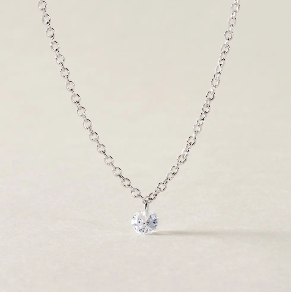 Collier Argent Constantin Argent Blanc Oxyde