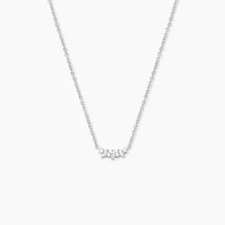 Collier Argent Eden Oxyde De Zirconiums