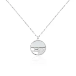 Collier Argent Gaillet Oxydes De Zirconium