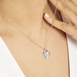 Collier Argent Herbert Oxydes De Zirconium