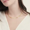 Collier Argent Jaune Carola