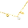 Collier Argent Jaune Keshi Maille Cheval
