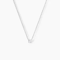 Collier Argent Lylwenn Oxydes De Zirconium