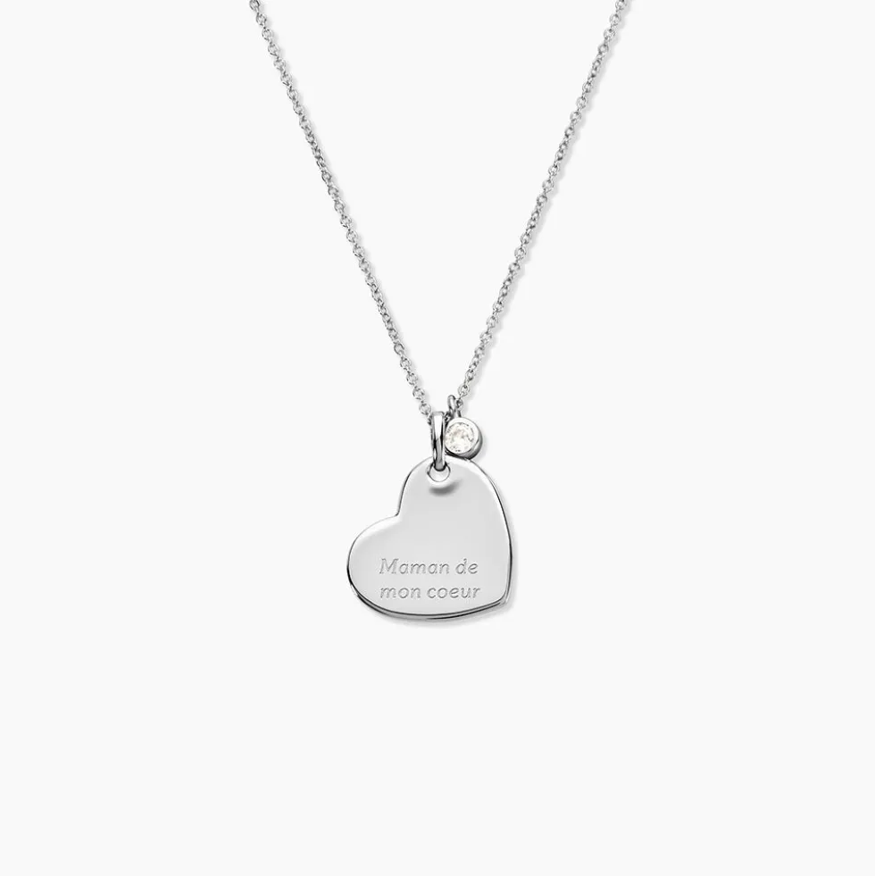 Collier Argent Mellicent Oxyde De Zirconium