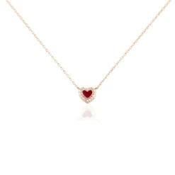 Collier Argent Rose Astor Oxydes De Zirconium