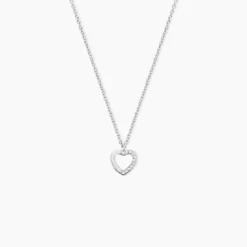 Collier Argent Saverio Oxydes De Zirconium