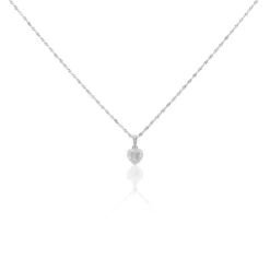 Collier Argent Sido Oxydes De Zirconium