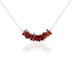 Collier Argent Ursan Ambre